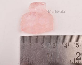Natural Raw Morganite 48.80Ct, Pink Rough Beryl 27x29mm, Untreated Uncut Crystal, Jewelry Making Supply, Wire Wrap Healing Stone