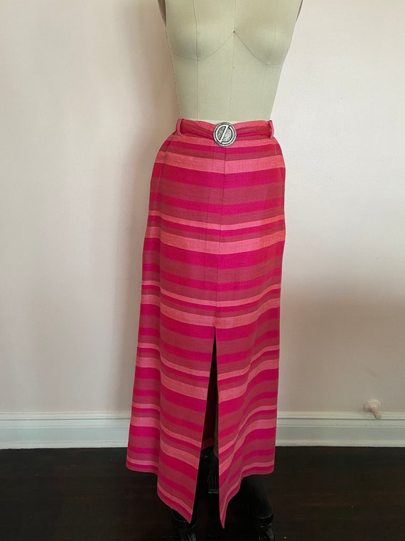 1960’s Vintage Pink Maxi Skirt - image 3