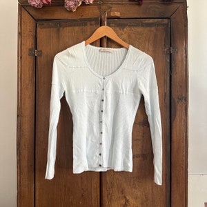 Stefanel 00s pointelle cardigan