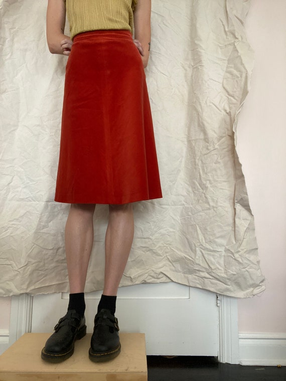 1970's Made in France Velvet Skirt - image 2