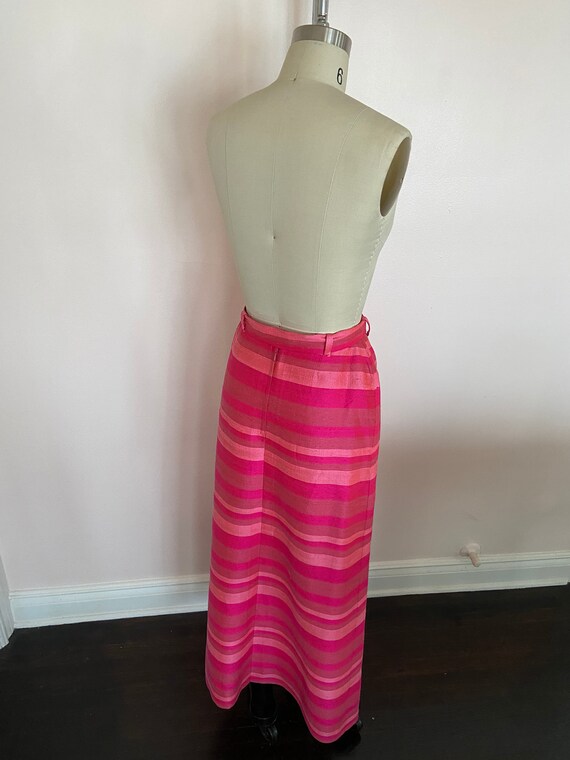 1960’s Vintage Pink Maxi Skirt - image 7