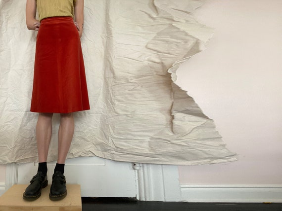1970's Made in France Velvet Skirt - image 1