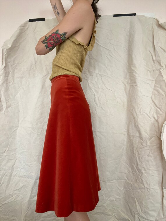1970's Made in France Velvet Skirt - image 4