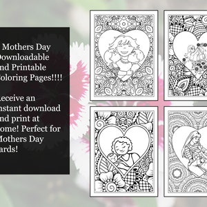 Mothers Day Coloring Pages, Mothers Day Printable Page, Printable Coloring Pages, Mothers Day, Kids Coloring Pages, Mothers Day Coloring