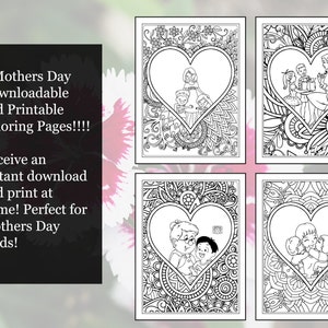 Mothers Day Coloring Pages, Mothers Day Printable Page, Printable Coloring Pages, Mothers Day, Kids Coloring Pages, Mothers Day Coloring