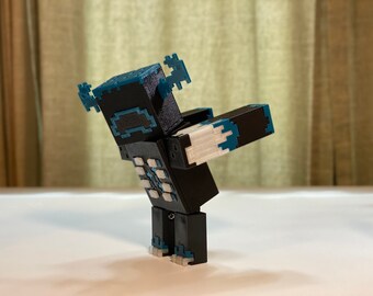 Warden 3d Printed Unofficial Minecraft Figure Etsy Warden 3d Printed Unofficial Minecraft Figure Etsy