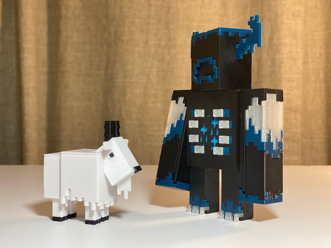 What is the title of this picture ? Warden 3D Printed Unofficial Minecraft Figure | Etsy