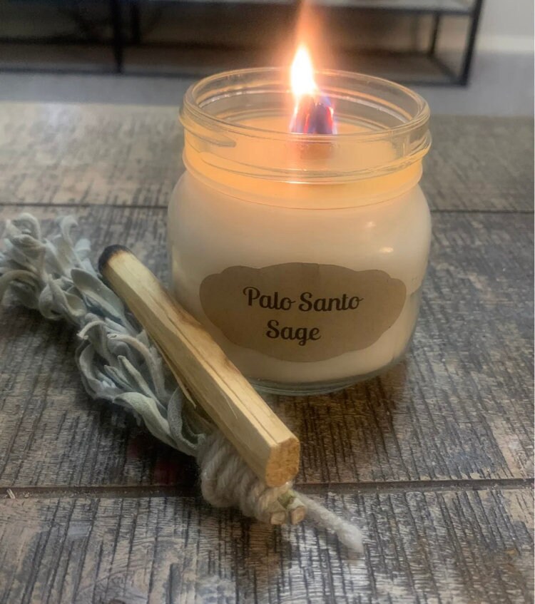 Palo Santo & Sage Candle Etsy