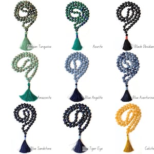 Gemaltic Gemstone Jap Mala – 54+1 Beads, 10MM Prayer & Meditation Mala | Certified Spiritual Healing Beads