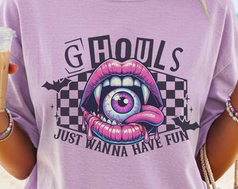 Ghouls Just Wanna Have Fun Shirt, Spooky Cute Halloween Shirt, Retro Horror Aesthetic Tee, Halloween Lover Graphic Shirt