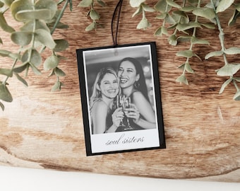 Personalized Photo Ornament Photo Polaroid Car Ornaments Car freshie Couples gifts  Custom photo for car best friend gift stocking stuffer