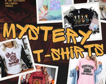 Mystery Grab graphic tshirts Bundles Suprise Box Halloween Shirt Spooky season shirts for women halloween shirt surprise set gift set bundle