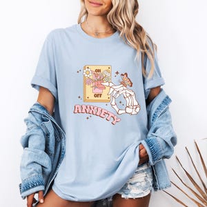 Anxiety Off Switch Retro T-shirt Mental Health Shirts Anxiety Shirt Gag gift idea Funny Mental Health Shirt Meme Shirt Introvert Shirt