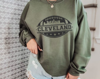 Cleveland Football Shirt Women Cleveland sweatshirt Cute Cleveland Shirt Browns Football Shirt Cleveland Sports Apparel Game day Sweatshirts