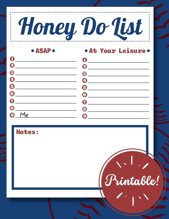 Honey Do List Printable To Do List To Do List PDF Etsy México Honey Do List Printable To Do List To Do List PDF Etsy México