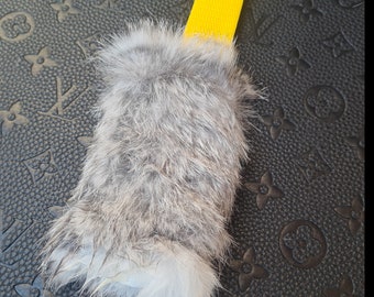 Rabbit fur dog reward toy