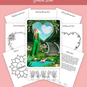 Manifesting Vision Journal Greater Love, 22 Page Journal, Printable, Gratitude, Affirmation and Guided Visualisation Video