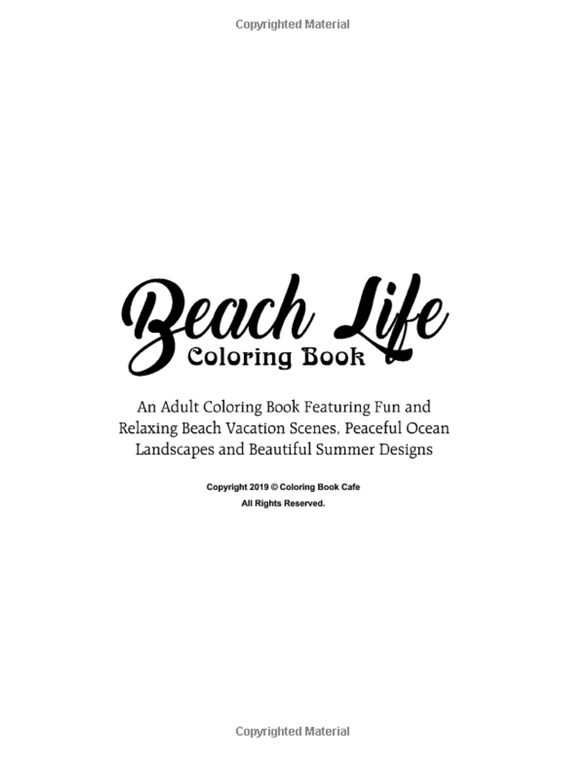 Beach Life Coloring Book An Adult Coloring Book Featuring Fun | Etsy