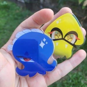 shiver and fyre splatoon 3 acrylic pins