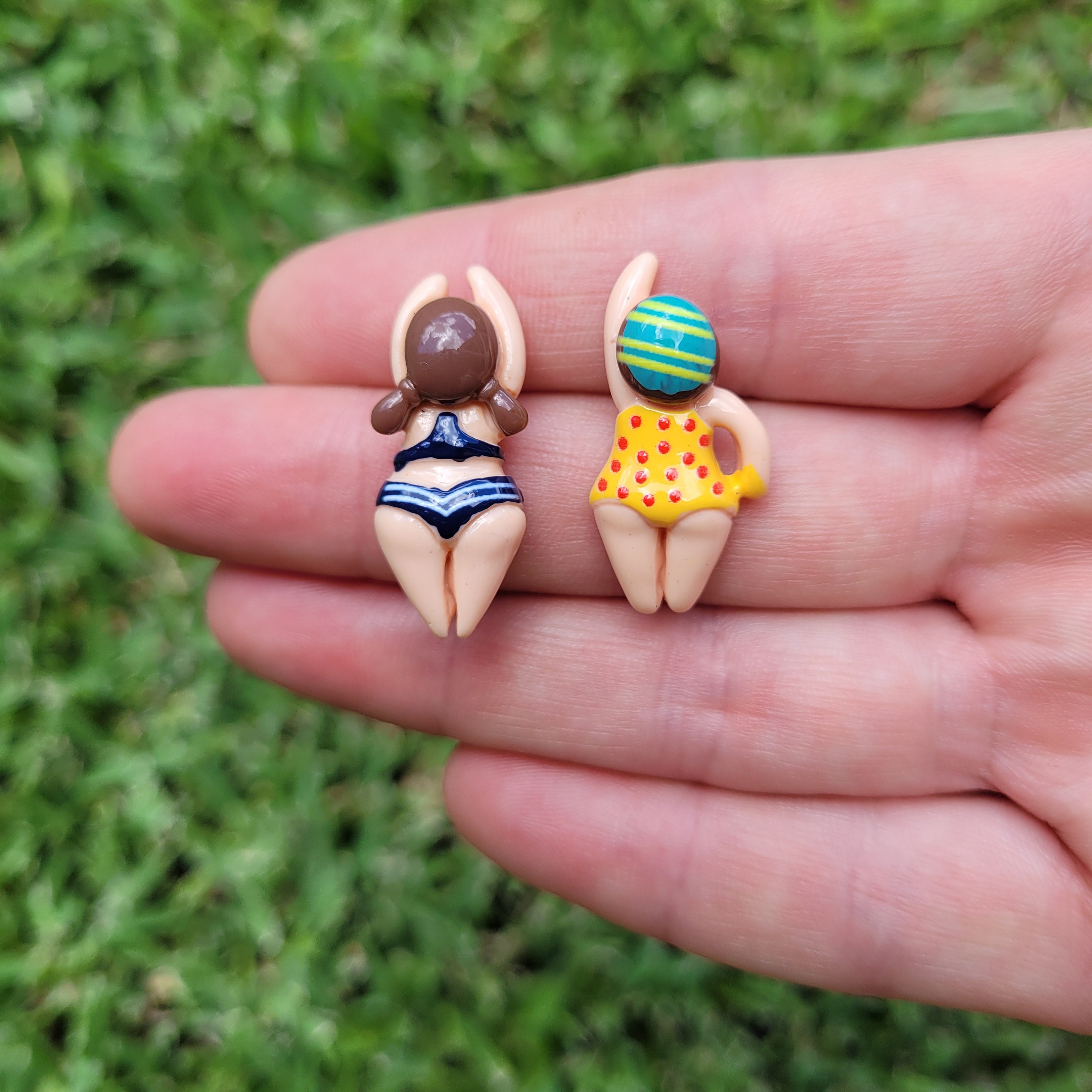 1 X Pair of Swimmer Stud Earrings option 1 Swimming Etsy UK