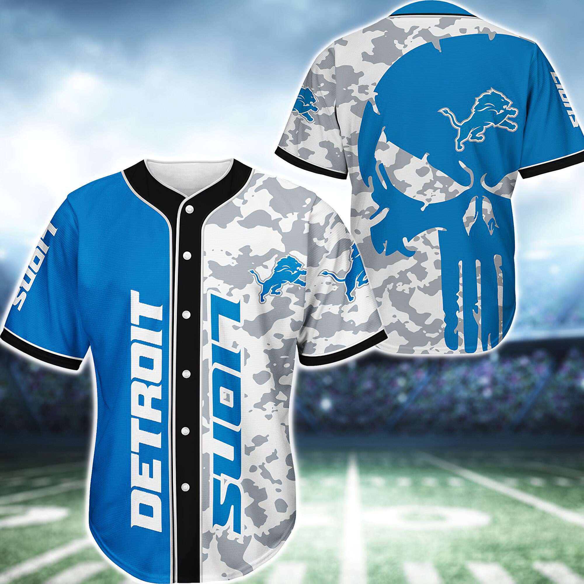 Detroit Lions NFL Baseball Jersey Detroit Lions NFL custom Etsy