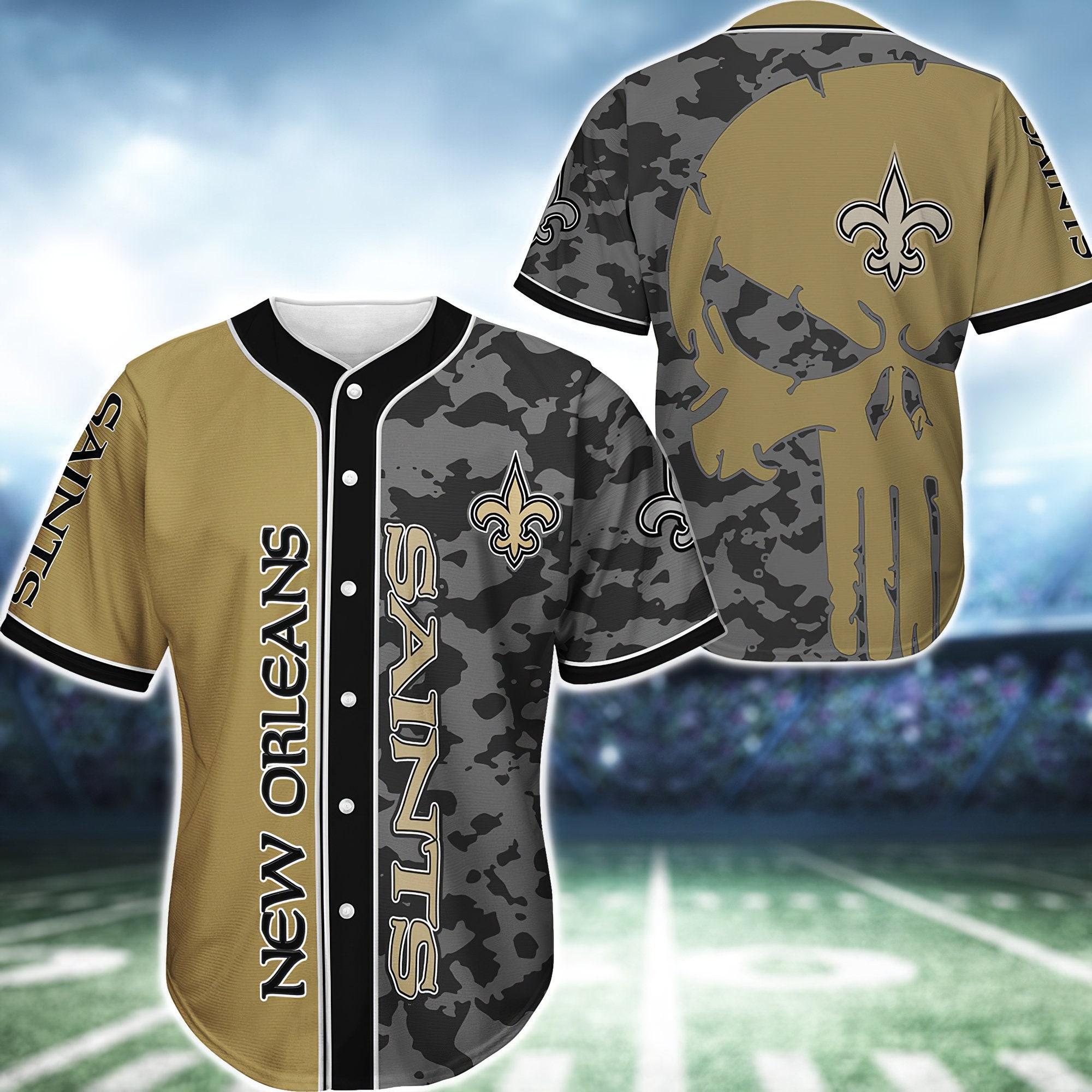 New Orleans Saints NFL Baseball Jersey New Orleans Saints NFL Etsy