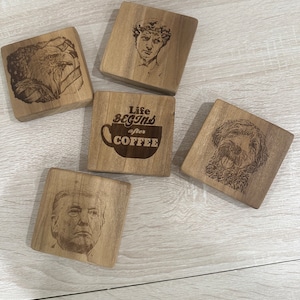 Coasters, coaster customisation, personalised pieces