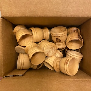20 Mini Olive Wood Cups: Bethlehem Holy Land