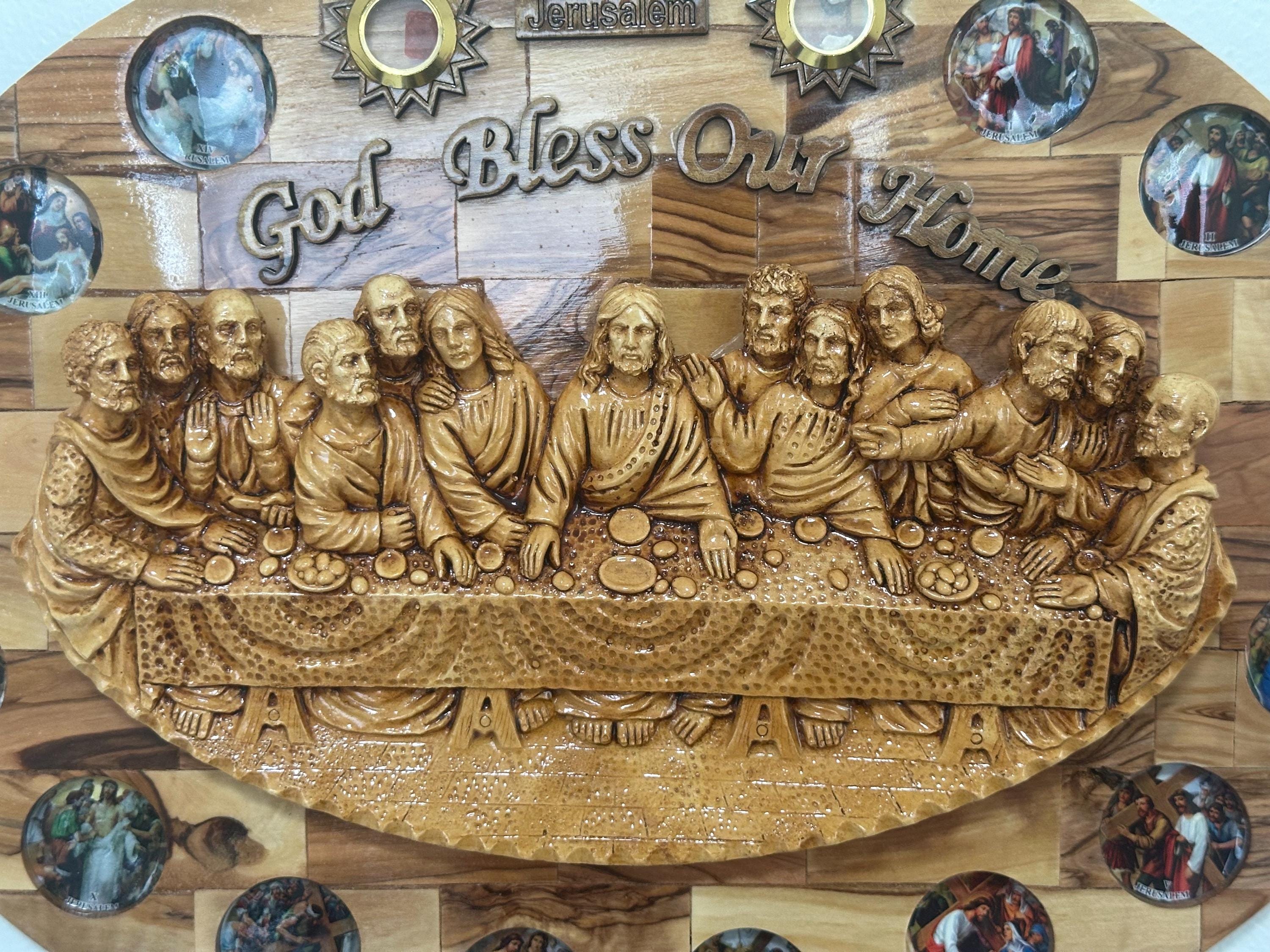 Handmade Olive Wood Last Supper Plaque - Holy Land Art - Etsy