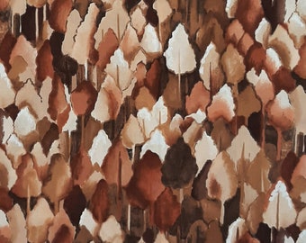 Brown Tree Fabric 1 yard Hoffman Painted Desert