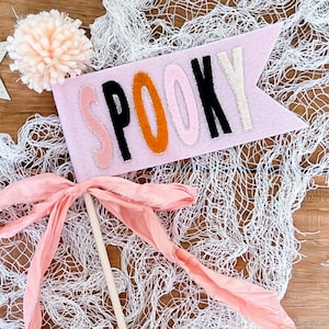 Spooky Flag, Spooky Pennant, Halloween Flag, Halloween Pennant