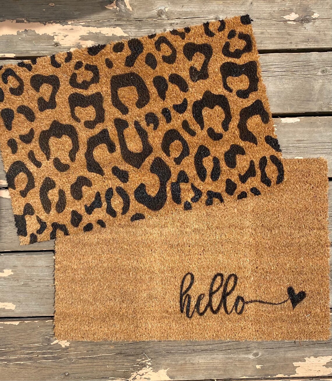 Leopard Print Coir Doormat Custom Doormat Seasonal Doormat Etsy