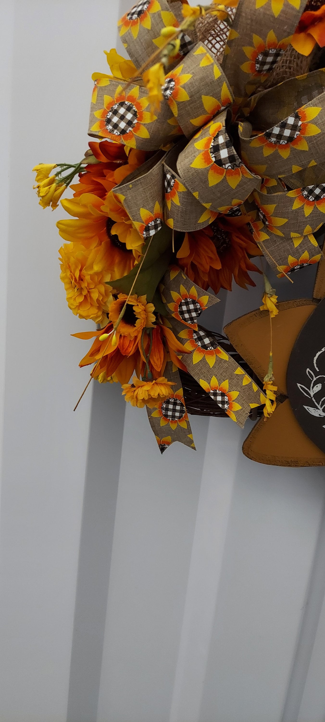 Fall Sunflower Grapevine Wreath for Front Door, Sunflower Wreath, Dorm ...