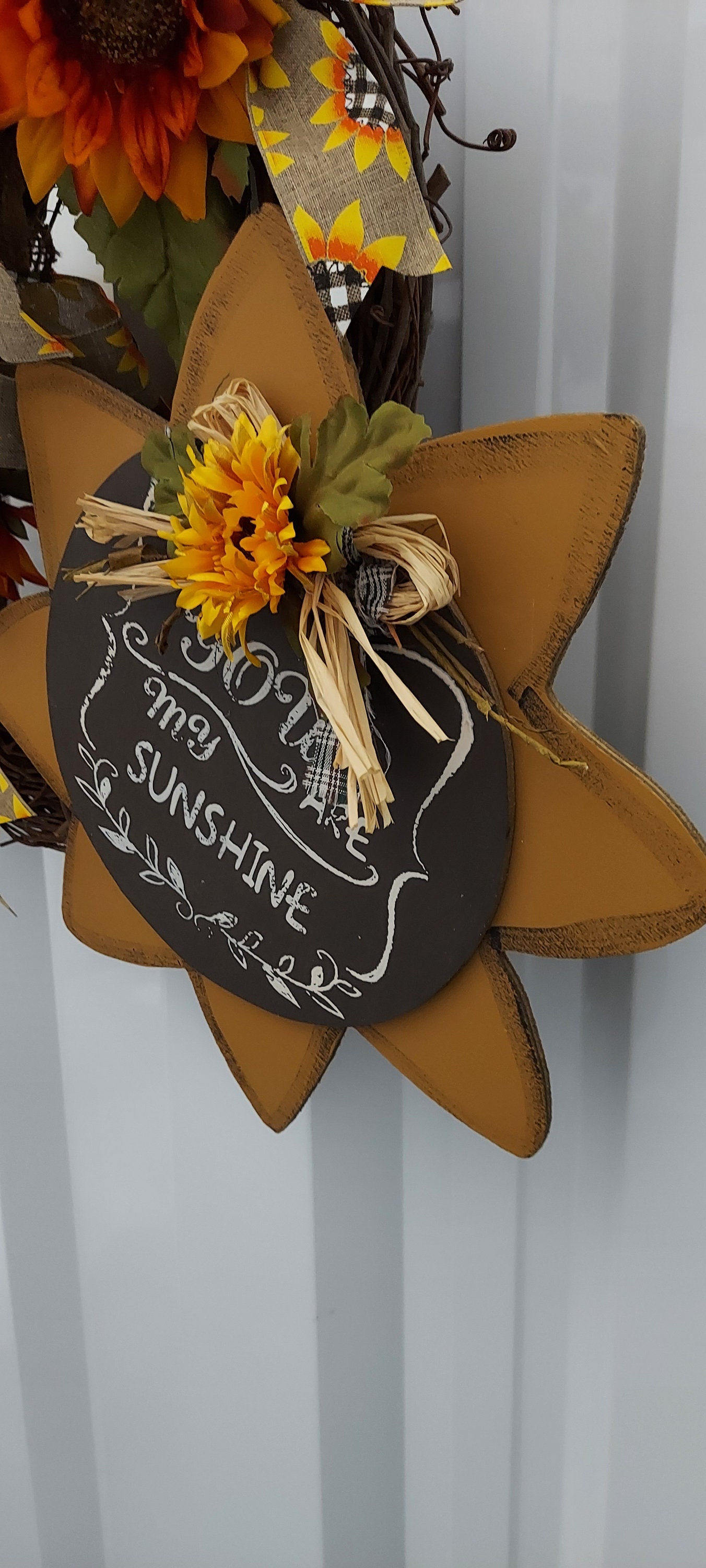 Fall Sunflower Grapevine Wreath for Front Door, Sunflower Wreath, Dorm ...