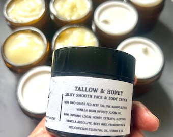 Crème pour le visage au suif et au miel