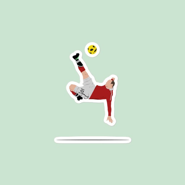 Wayne Rooney Goal Sticker - Wayne Rooney Bicycle Kick