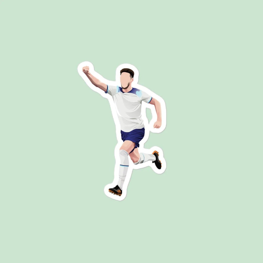 Declan Rice England Sticker, England Football Sticker, Goal Celebration ...