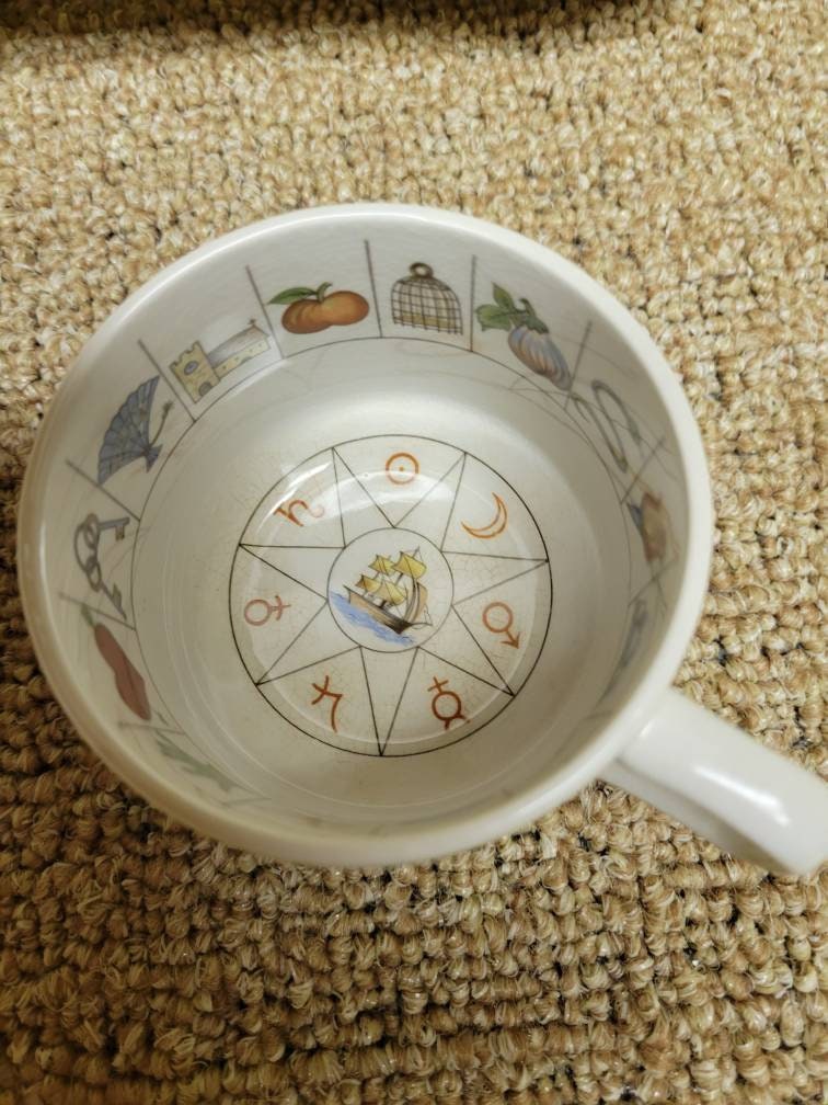 Fortune Telling Tea Cup Saucer Etsy