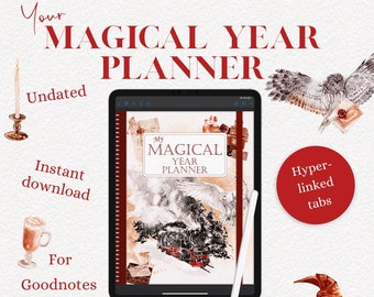 Magical Year Digital Planner, Goodnotes, Noteshelf, iPad Planner, Tablet Planner, Undated, 2022 calendar