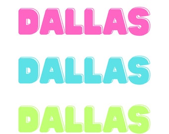 Dallas Neon Print