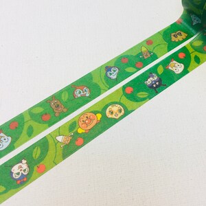1 rollo de cinta adhesiva washi de diseño infantil con dibujos animados de anime japonés: Anpanman, héroe del pan, bacterias, amistad infantil, jugador