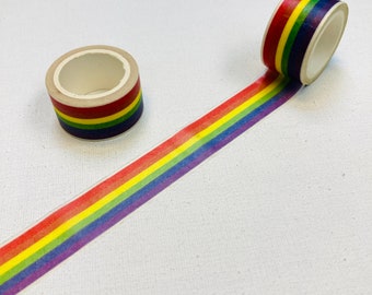 Rainbow art washi tape pride art pride color pride rainbow washi tape rainbow stripes masking tape rainbow rainbow color paper tape x 1 roll