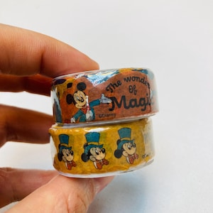 Cute Disney Mickey Mouse and Donald Duck Magic Magician  Wonder of magic Top Hat Vintage color washi tape Japanese Disney masking tape