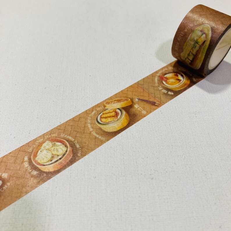 Hong Kong Traditional Festival Washi tape Lion dance moon festival Chinese New year, dim sum rooster old water bottle St John image 13