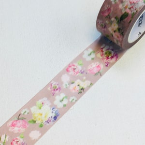 Fita adesiva colorida rosa flor pastel flor rosa fita washi rosa fita adesiva colorida fita washi floral flor scrapbooking planejador diário