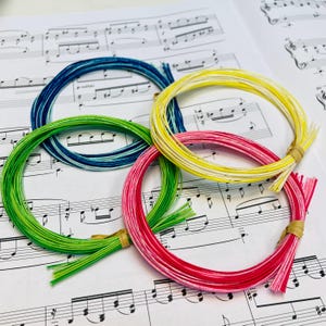 Japanese Mizuhiki cord  Kit gift DIY Mizuhiki kit with instructions Adult crafting kit Yellow Blue Red Pink Green kit glitter