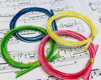 Japanese Mizuhiki cord  Kit gift DIY Mizuhiki kit with instructions Adult crafting kit Yellow Blue Red Pink Green kit glitter