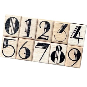Designer nummers nummer houten stempels 0-9 stempel artistiek cijfer stempel voor planner scrapbooking dagboek