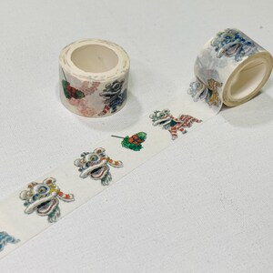Hong Kong Traditional Festival Washi tape Lion dance moon festival Chinese New year, dim sum rooster old water bottle St John 4. Lion Dance