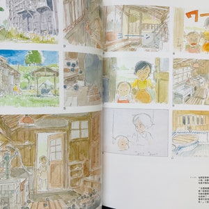 May include: A spread from an art book featuring watercolor illustrations. The images depict scenes with children and rural settings, showcasing architectural details and interior views. The color palette is soft, with a focus on natural light and earthy tones.